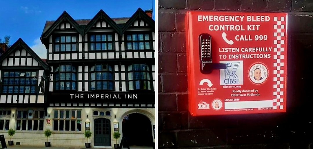 Another @TheDanielBaird1 #ControlTheBleed🩸cabinet donated to The Imperial Inn, #Hereford Many thanks to @CIBSEWM for funds raised. ❤️👏 @IanGreenWMP @LawrenceBarton1 @herefordtimes @hollybaird_x @samatquinton @cummins23 @kerry_baird @smcgrath90 @sophpreecex @ScarcityStudios