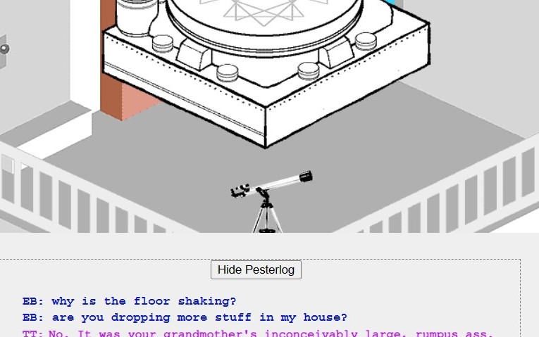early homestuck is really charming in its video game style building aspect especially