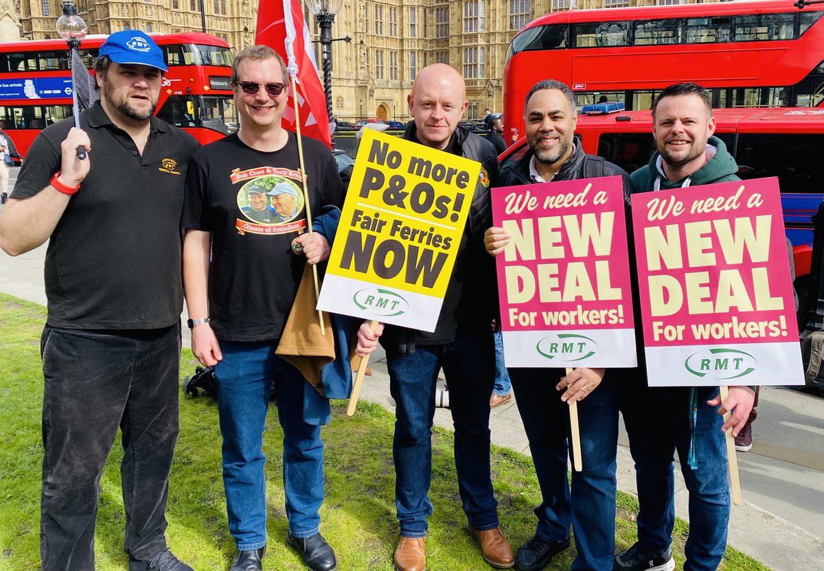 No More P&O’s @RMTunion officers and NEC supporting our #seafarers yesterday supported by a growing number of @LabourParty MP’s We need to ensure Seafarers are protected with the same employment legislation as land based workers. #P&O #ferry