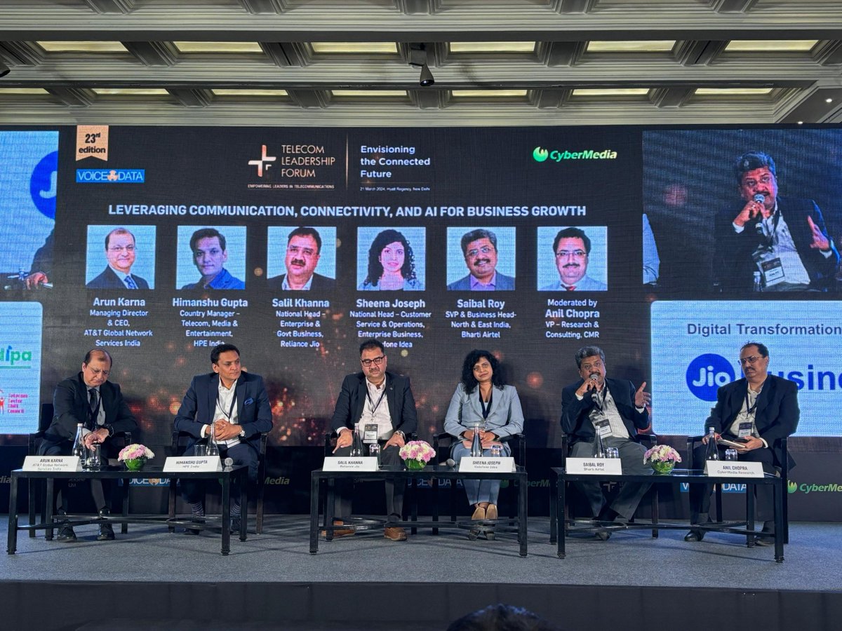 Excited for panel on "Leveraging Communication, Connectivity, and AI for Business Growth"! Join us! #5G #AI #DigitalTransformation 

#tlfindia #tlfawards
@VodaIdea_NEWS
@hpe_India
<a href="/pspl1988/">PC Solutions Pvt Ltd</a>
<a href="/CienaIndia/">CienaIndia</a>
<a href="/reliancejio/">Reliance Jio</a>
<a href="/ATT/">AT&T</a>

Watch Video: youtube.com/live/cdWjKWo20…