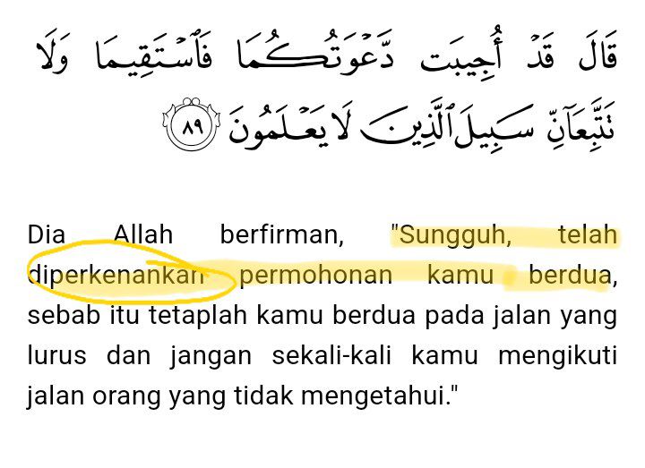 Kalian tahu ga sih, di Qur'an ada do'a yang memohon kepada Allah untuk membinasakan harta pemimpin yang dzolim terhadap kaumnya &amp; ternyata approved by Allah?? 

Mari review kisah Nabi Musa 'the prince' dan Firaun dalam surah ke 10 di 10 Ramadhan.