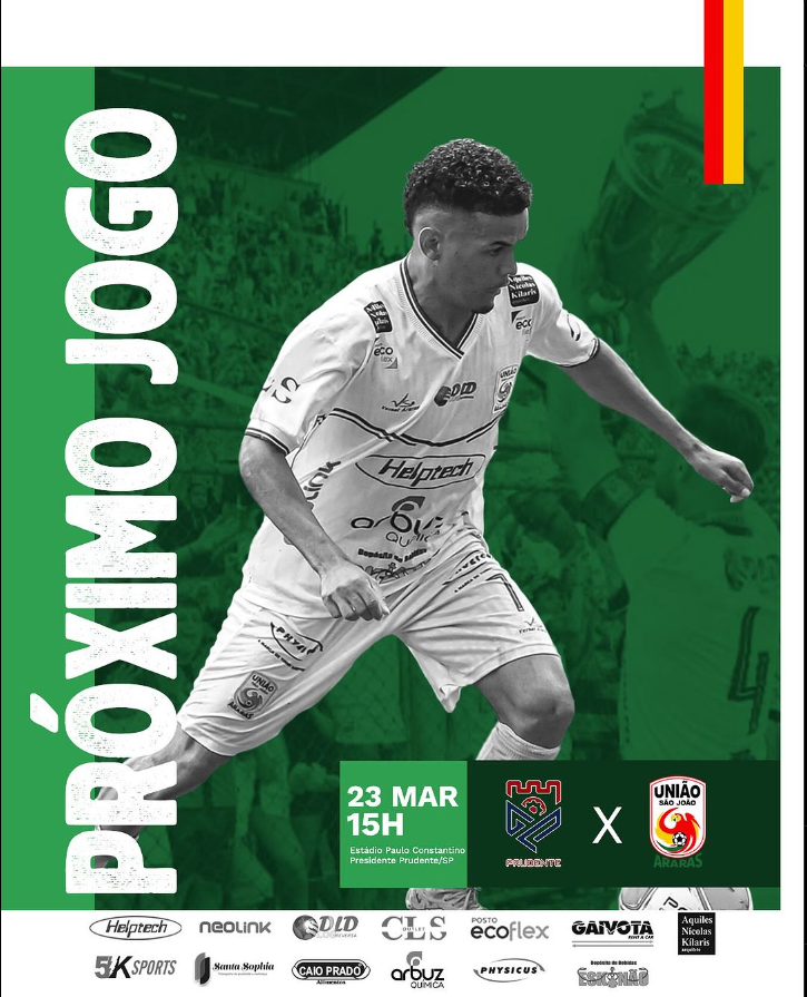 CentralUSJ's tweet photo. JOGO DECISIVO PARA A CLASSIFICAÇÃO! ⚽️

Na briga para continuar no G8, nosso próximo adversário é o Grêmio Prudente.

⚔️ Grêmio Prudente x União
📆 23/03 (sábado)
🕒 15h
🏟️ Paulo Constantino
📍 Presidente Prudente/SP
🎥 Youtube Futebol Paulista

PRA CIMA, UNIÃO! 🚀 https://t.co/Sy1FiWBd8Y