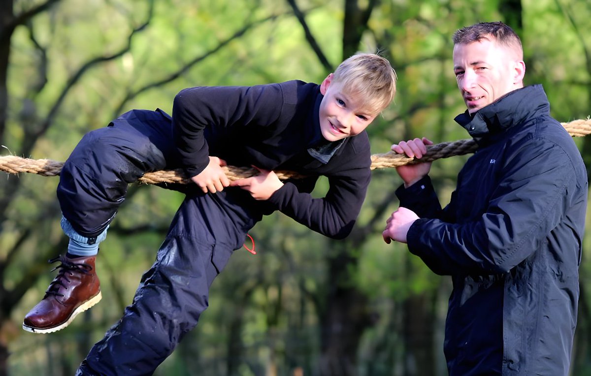 💪 Every grip is a step towards becoming a mini Bear Grylls. Our young adventurer here is showing us how it's done! #SurvivalTraining #FutureExplorer #BearGrylls