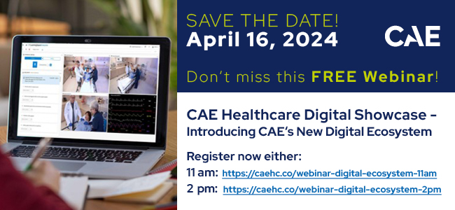 Want to bring simulation training to life anywhere at any time? Join us for a free webinar on April 16th as we highlight our new digital ecosystem of simulation solutions. It’s a show you don’t want to miss! Register now: caehc.co/webinar-digita… #virtualdemo #clinicalsimulation