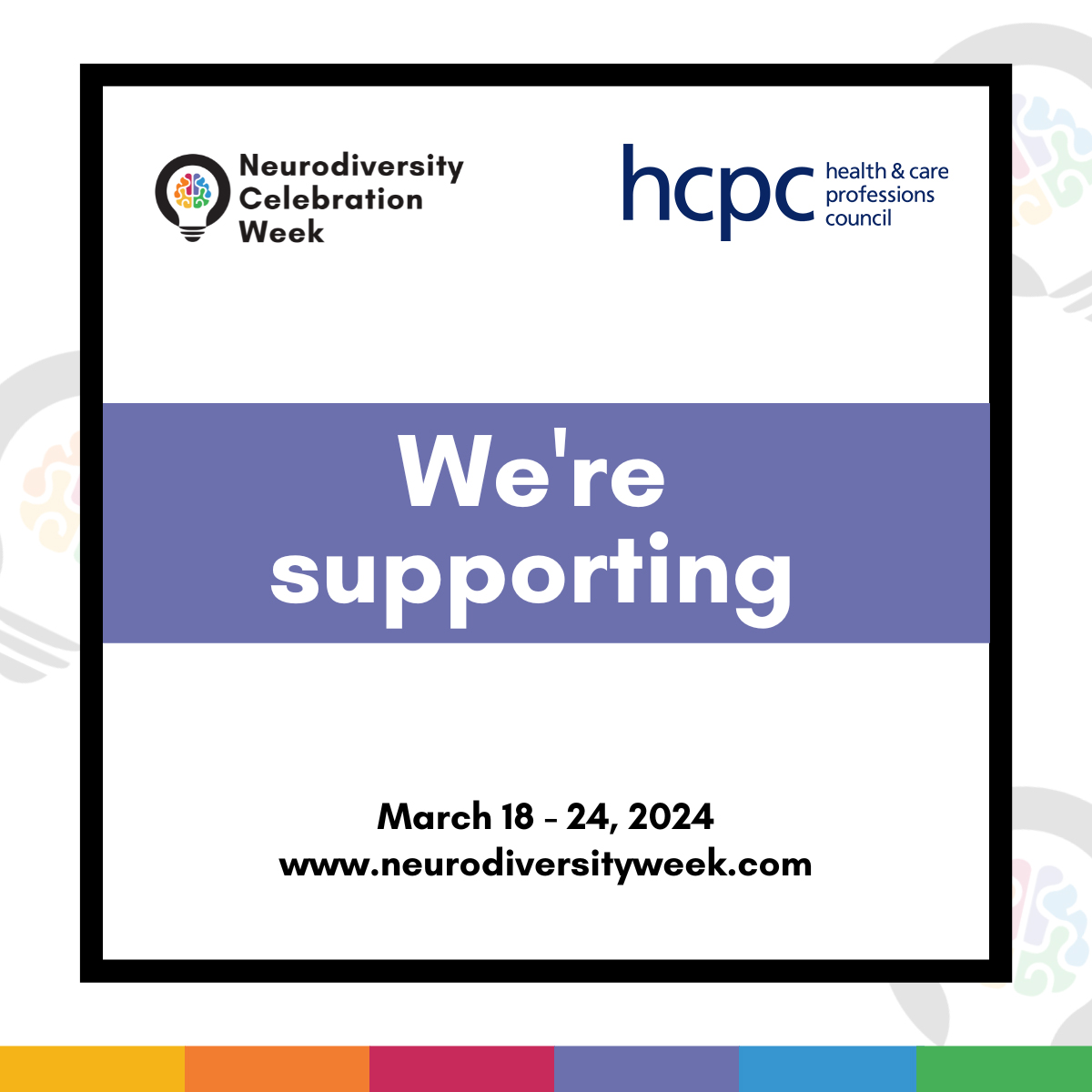 We believe neurodivergent professionals make an important contribution to healthcare, with unique experiences that can benefit service users and carers alike. #NeurodiversityCelebrationWeek Learn more: neurodiversityweek.com Our disability support: hcpc-uk.org/registration/y…