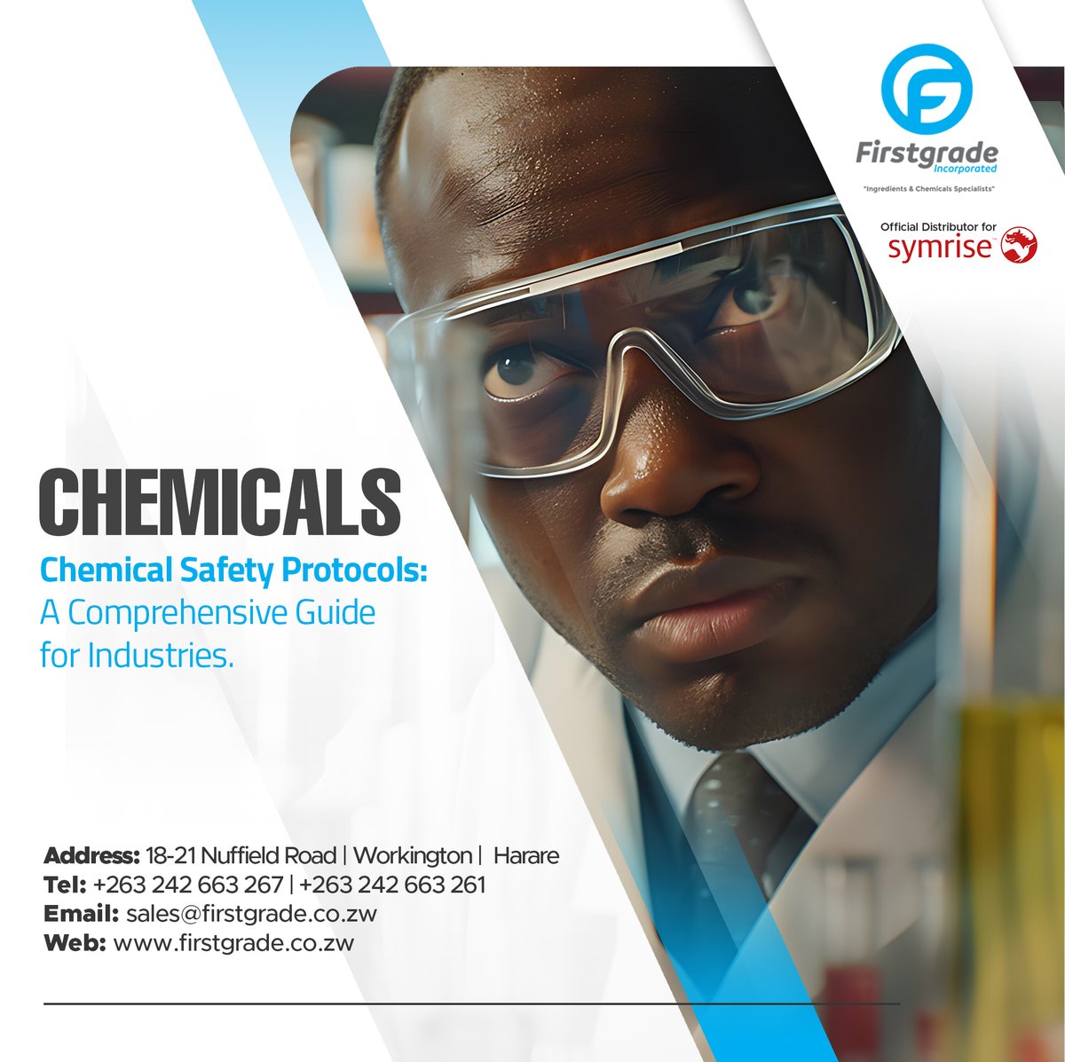 FirstgradeInc's tweet image. 🌟Chemical Safety Protocols: A Comprehensive Guide for Industry✨

Contact us today to learn more and embark on your journey to chemical safety excellence! 

[Read The Full Article] firstgrade.co.zw/chemical-safet…

#ChemicalSafety