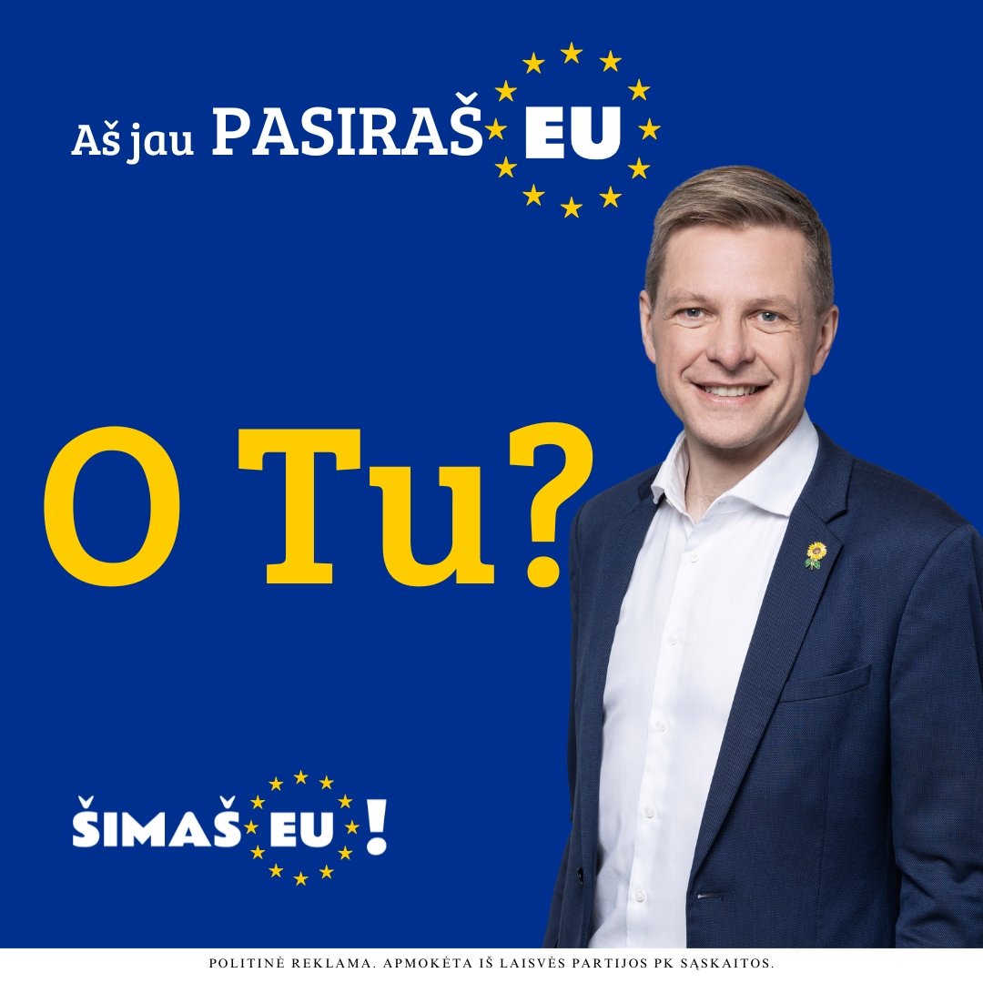 10 000 parašų - tiek jų turime surinkti, nes Laisvės partijai tai bus pirmieji Europos Parlamento rinkimai. Kviečiu pasirašyti - už mane, už Laisvės partiją, už Europą su stuburu.

Pusė minutės: rinkejopuslapis.lt/kandidatu-sara…