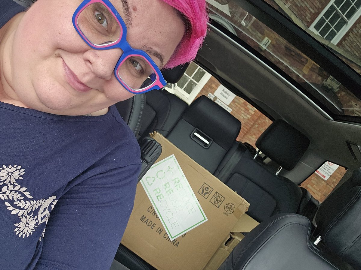 Car is packed. Off to Grantham today to spread smiles, info and awareness of our fab network! Come see us this lunchtime 💜