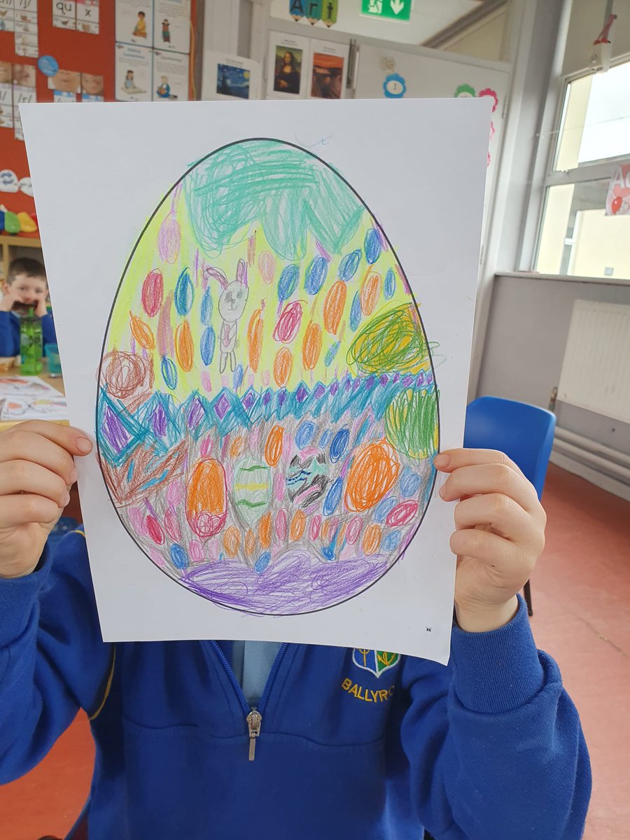 Ms. Cowman's Senior Infants are busy getting ready for the Easter bunny! #easter2024 #artsed