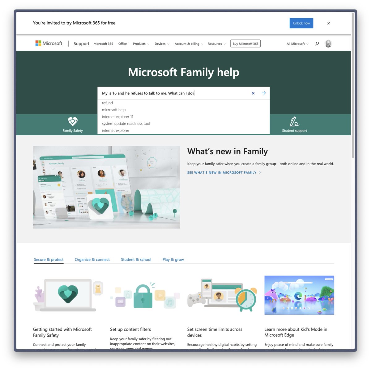 I wasn’t even aware of @microsoft Family. But can I really get a refund on my kids when they don’t want to talk to me?