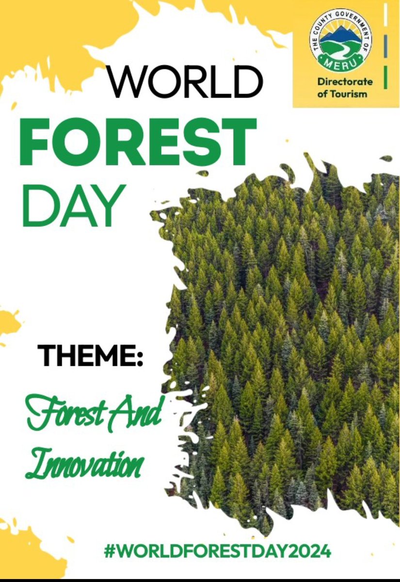 DiscoverMeru's tweet image. Did you know every year 21st of March we celebrate  #WorldForestDay Day .

This  Day we celebrates and raises awareness of the importance of all types of forests. 

This year  theme for 2024 is #forestsandinnovation.

#KaribuMeru #tembeameru  #homeofadventure #MeruCounty #magical