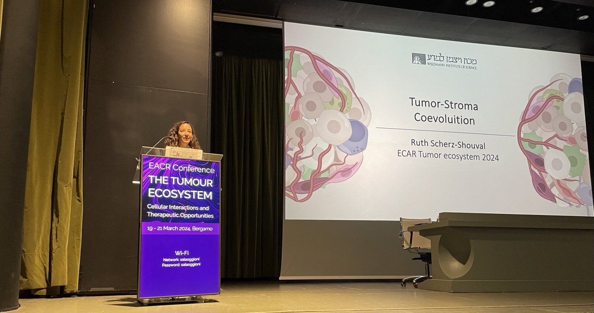 The wonderful ⁦<a href="/shouval/">Ruth Shouval</a>⁩ kicking off the final day of our meeting with a talk on #CAFs and plasticity of the #TME in multiple cancer types ⁦<a href="/EACRnews/">EACR</a>⁩