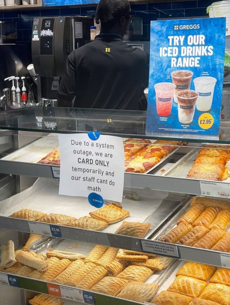 At Greggs in Paddington…..