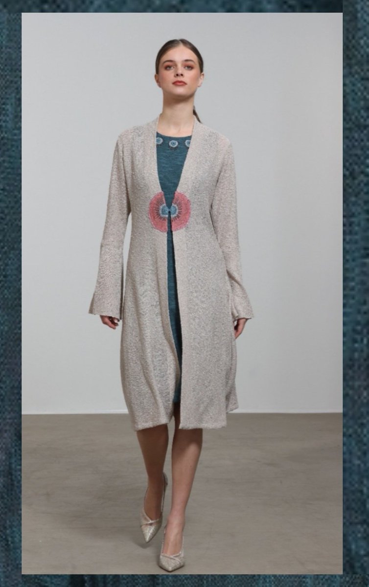 carolineknits's tweet photo. If you were going somewhere special, would you wear this?
Coffeecream and Teal with a splash of Rose 🩷💙🤍 #knitwear #jacket #knittedjacket #knitteddress #crochet #handbeaded
Image from the @CIFDtweets #Spring24 #fashionshow  watch here ⬇️ https://t.co/lLe3Cn5bYY https://t.co/66fEn3sFV9