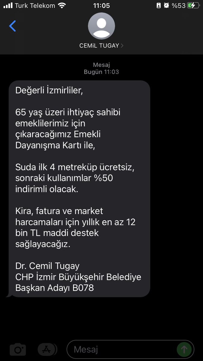 ⁦<a href="/drcemiltugay/">Dr. Cemil Tugay</a>⁩ ⁦<a href="/izmirbld/">İzmir Büyükşehir Belediyesi</a>⁩ ⁦<a href="/izmirhim/">İzmir HİM</a>⁩ 4 metreküp ücretsiz ve sonraki kullanımda ki %50 indirimin farkını biz mi karşılayacağız. Birde kira,fatura ve market harcamaları için rakam yüksek gözüksün diye mi yıllık 12 bin TL yazdınız. Aylık 1 Bin TL yazmadınız