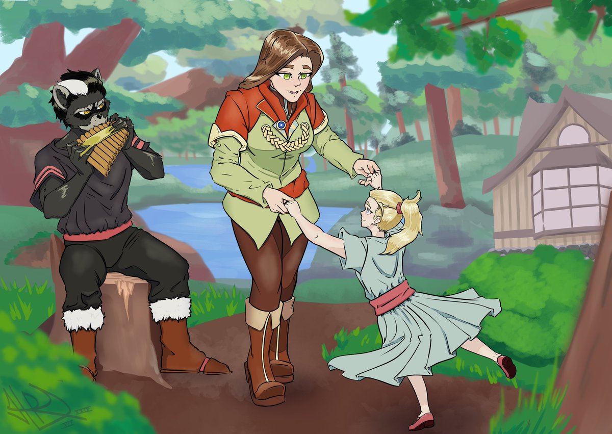 HRx_Ericus's tweet photo. First completed piece in a good while~ Thanks for your patience!

Full 3 character commission! This took me a good while to make @ v @); https://t.co/EofynvGuNQ