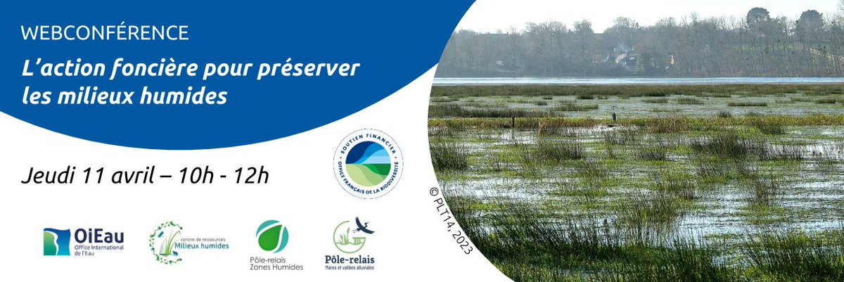 🗓️ Participez à la webconférence "L’action foncière pour préserver les milieux humides" :
✅ le jeudi 1⃣1⃣ avril de 1⃣0⃣h à 1⃣2⃣h
<a href="/ZonesHumides/">Centre de ressources milieux humides</a> 
➡️gesteau.fr/actualite/webc…