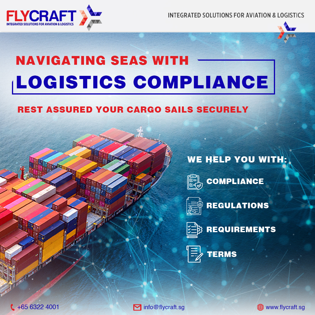 Smooth sailing through logistics compliance.​

Trust us to navigate the seas of regulations with expertise and precision.​

#logisticsinsingapore #singaporelogistics #singapore #b2blogistics #logisticscompliance #cargosecurity #flycraft