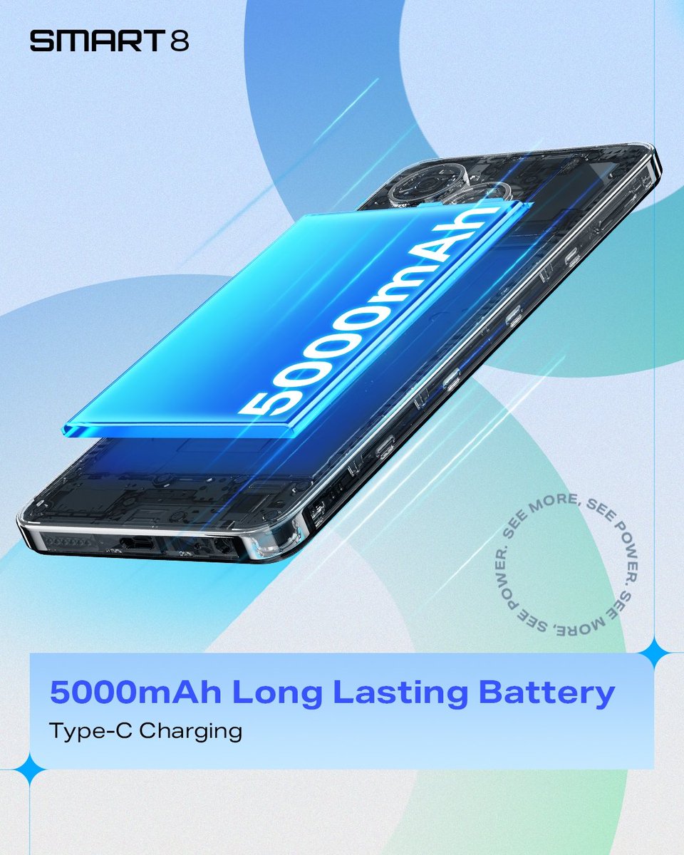 5000mAh Day-to-Night Power with Smart8: 39Hrs Calling 50Hrs Music 36Hrs Videos Featuring a newly upgraded Type-C port, along with a quick and convenient charging method, say goodbye to power anxiety.