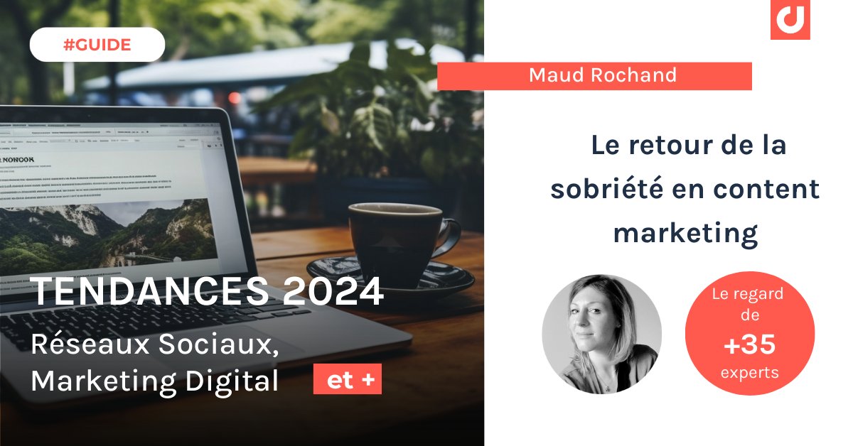 Le retour de la sobriété en content marketing par @ModJenn 📕A retrouver dans le Guide Digimind Tendances 2024 en marketing digital, RP, com°, social media (et +) +35 experts opinions, usages, cultures, styles content.digimind.co/3IBIE8o