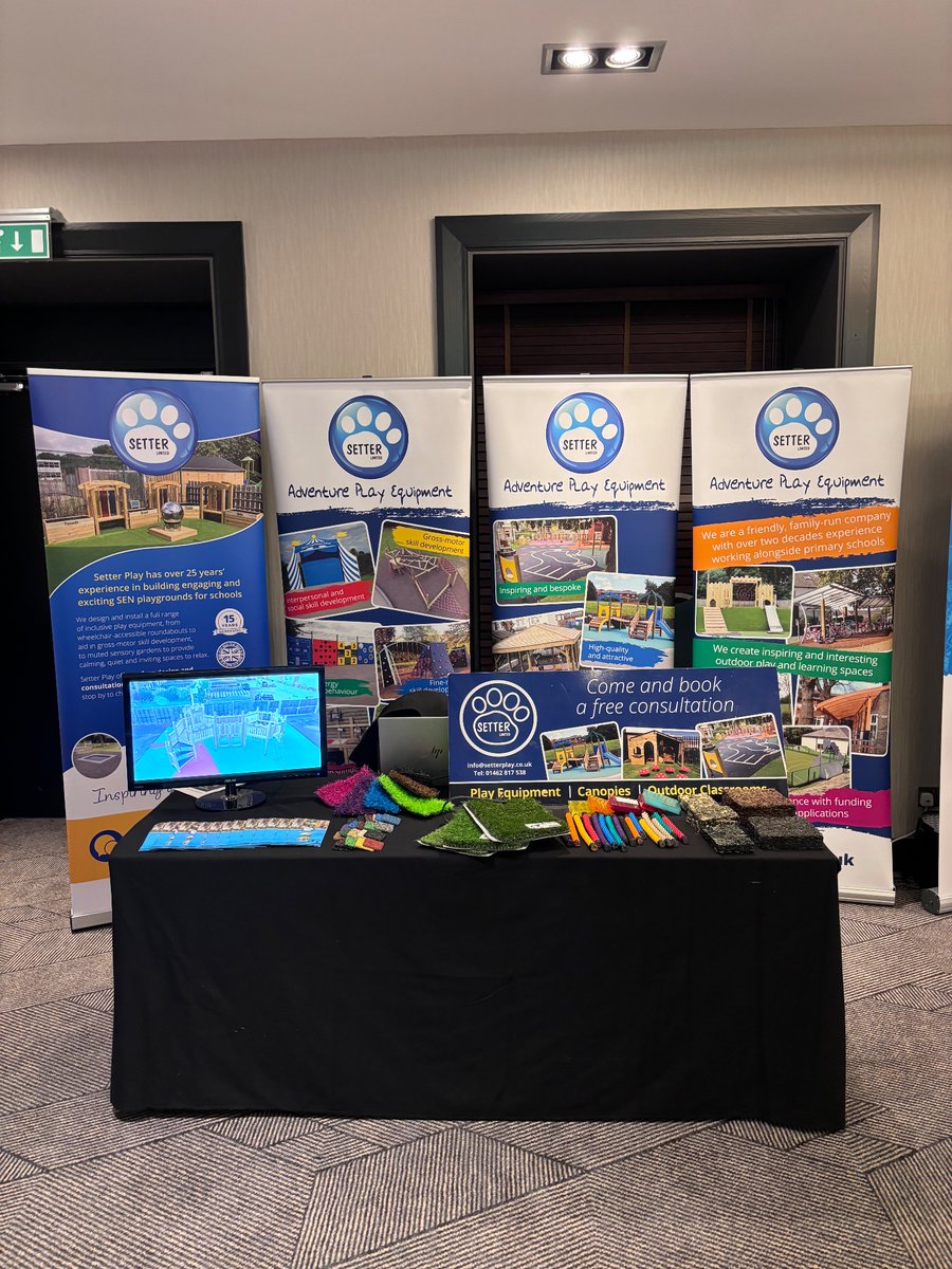 Ready to go at the Buckinghamshire Headteachers Conference! Talking all things outdoor play and learning, come and say hi! #BASL #baslconf2024