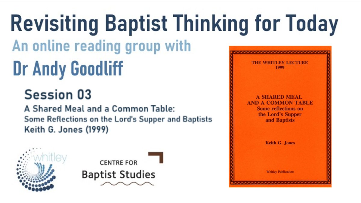 The latest session of @andygoodliff 's Whitley Reading Group discussed Keith Jone 1999 lecture on The Lord's Supper. Catch up with the conversation here: youtu.be/H3CpBzODCzA?si… via @YouTube