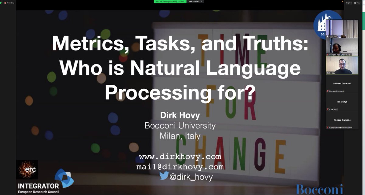 Dirk Hovy giving talk on Title: “Metrics, Tasks, and Truths: Who is Natural Language Processing for?"
at our workshop on FOURTH WORKSHOP ON LANGUAGE TECHNOLOGY FOR #EQUALITY, #DIVERSITY, #INCLUSION (#LTEDI-2024) AT #EACL 2024 #malta 
<a href="/insight_centre/">Insight Research Ireland Centre</a> <a href="/galwayDSI/">Data Science Institute @ University of Galway</a> <a href="/galwaycs/">School of Computer Science, University of Galway</a>