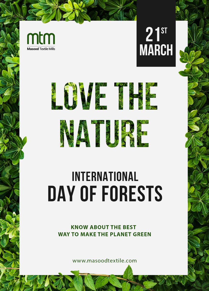 #WorldForestDay_2024 
Forests are vital for oxygen, climate regulation, biodiversity, and ecosystems. At MTM, we're committed to responsible forestry practices, sourcing sustainably, and promoting reforestation. Let's build a more sustainable world together! #MTM #Sustainability