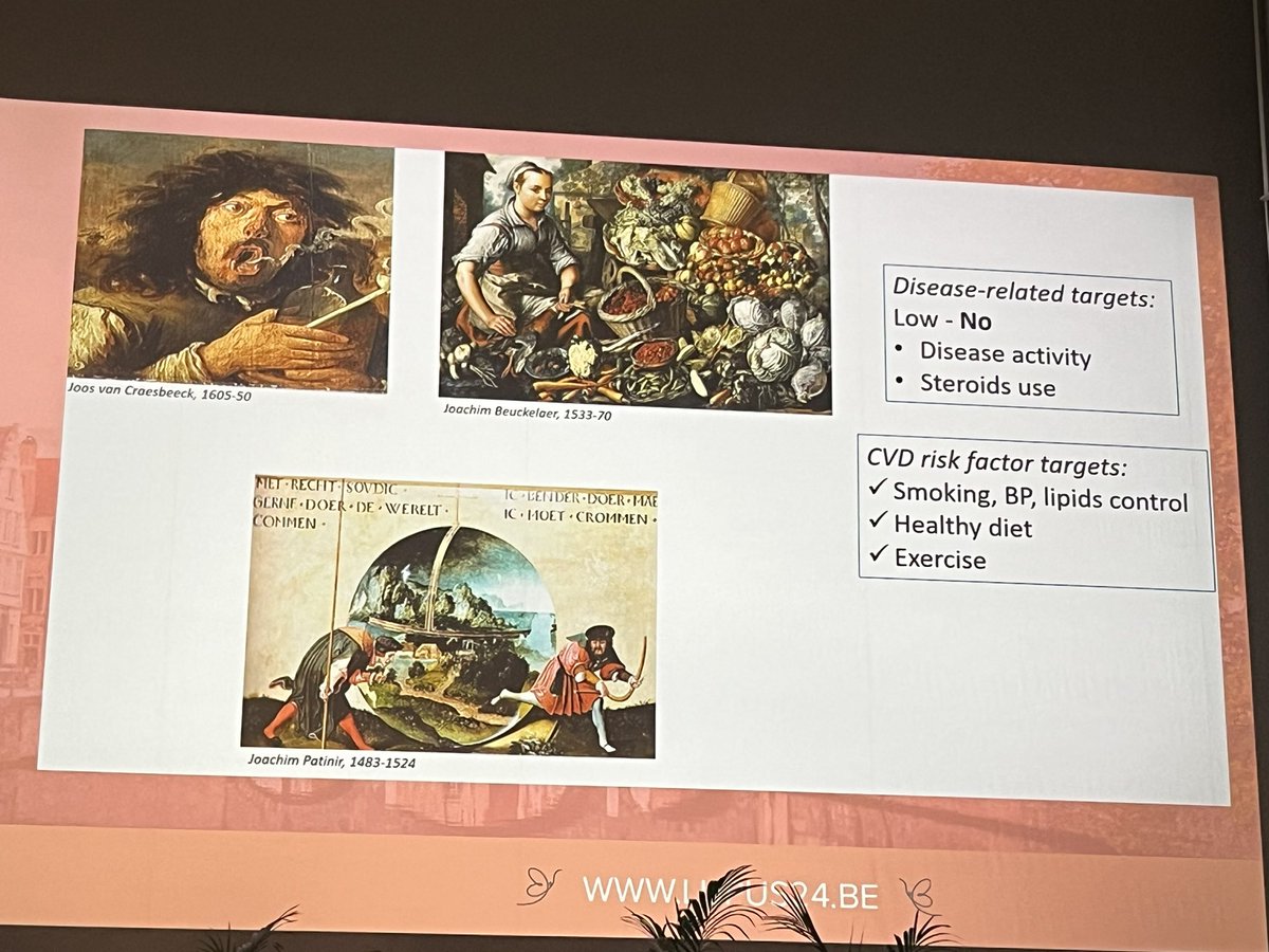 Excellent overview by @MariaTektonidou on the risk of #cardiovascular disease in #APS and #Lupus. Risk prediction is flawed in traditional algorithms. Conscientious monitoring of traditional and disease-related risk factors is crucial in risk reduction. #LUPUS2024 @SLEuroSociety