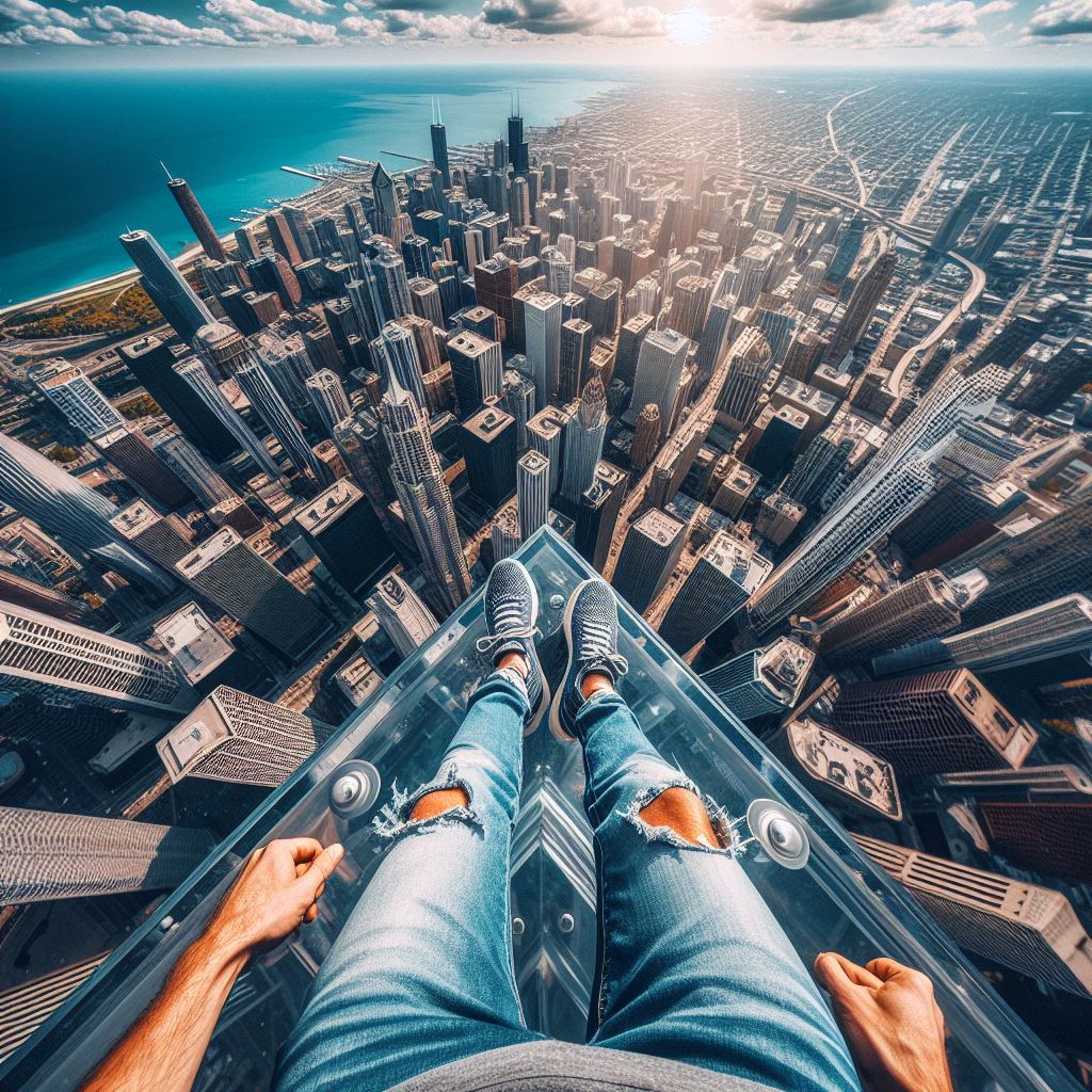 go2cheapflights's tweet photo. Dare to stand on The Ledge? Experience breathtaking views of Chicago from Willis Tower Skydeck! #Chicago #Travel #Thrills https://t.co/sFlI0bbXnC