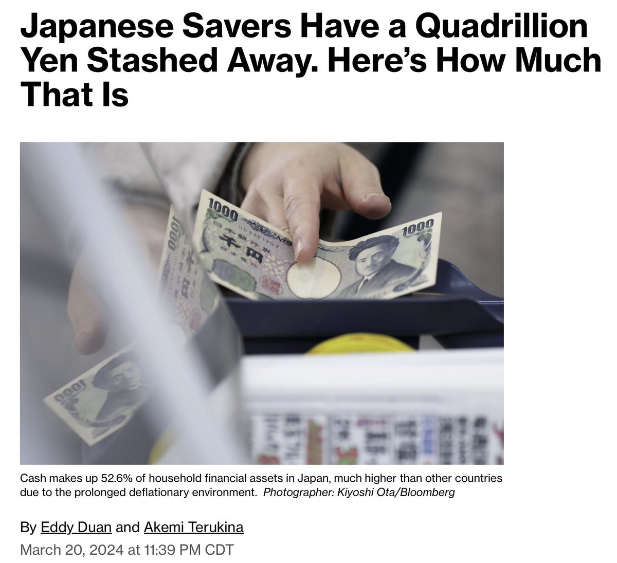 Japanese Households have over 1 quadrillion yen in savings, equivalent to  approximately $7 Trillion. Could these funds send Japanese Stocks to the  moon? 👀🌙