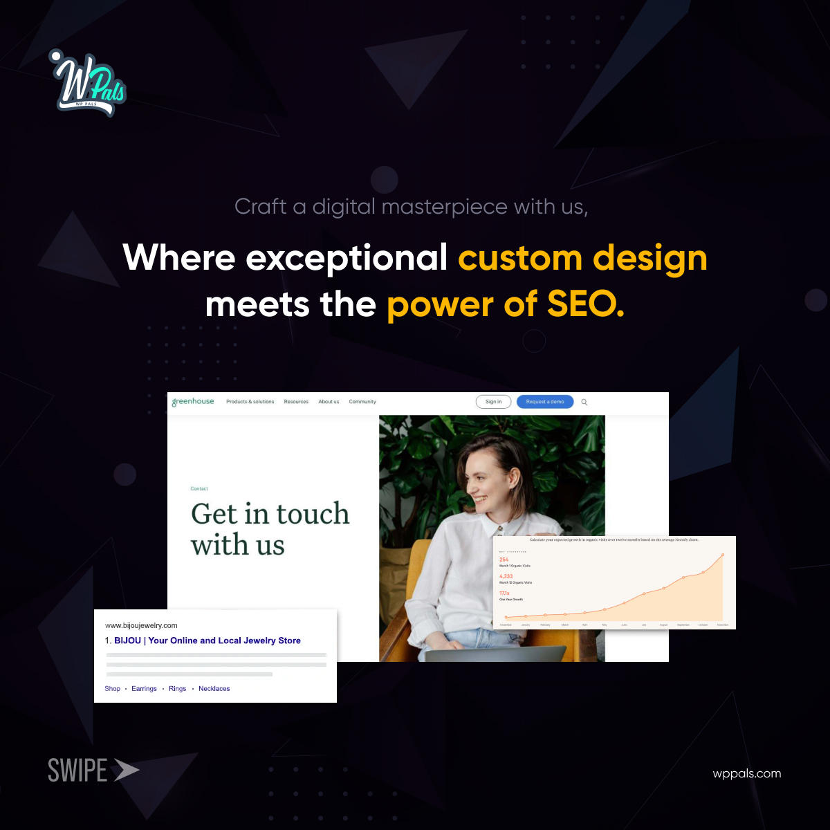 wppals's tweet photo. Transform your online presence with us! From crafting custom designs to boosting SEO, we're here to make your digital dreams a reality. Imagine your website as a captivating showcase of content and flawless performance. Let's bring your vision to life! https://t.co/7rQ0inFM7N
