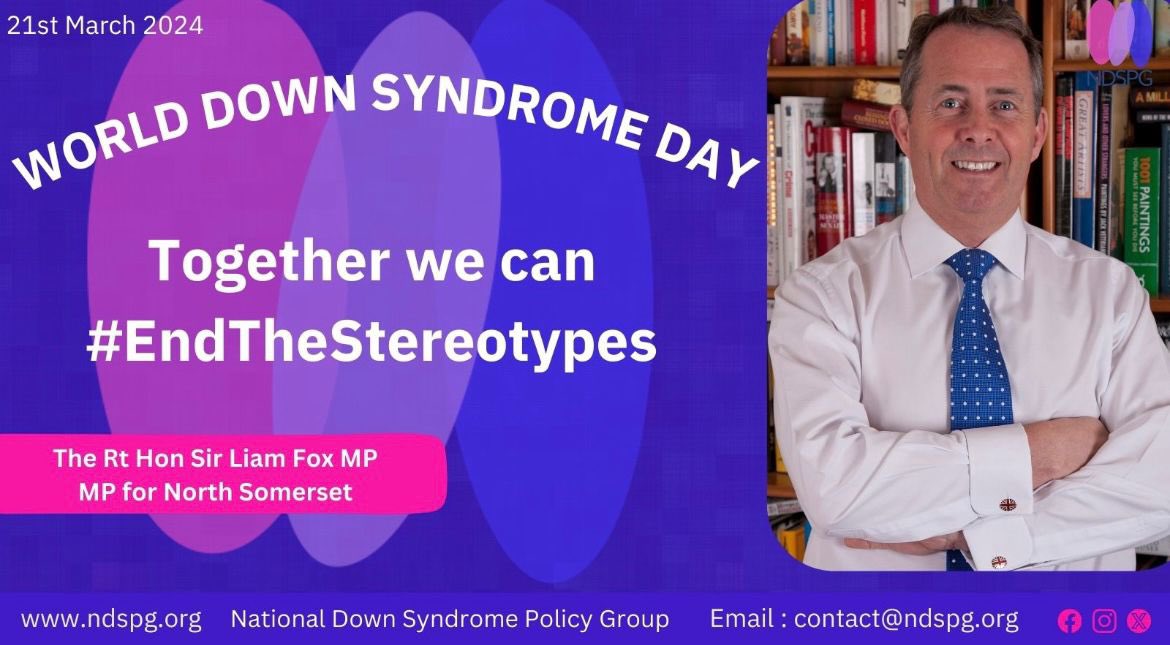 Today is #WorldDownSyndromeDay2024. It is a day to celebrate all those with #DownSyndrome, including their achievements + successes, and to emphasise that more work needs to be done to ensure full equality for those with DS with the rest of society. #WDSD #WDSD24 @NDSPolicyGroup