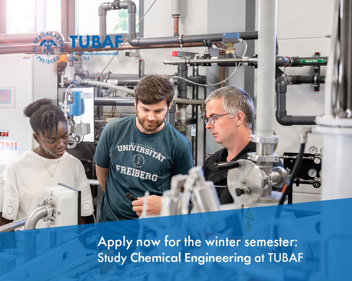 We look forward to welcoming international students to our new Master's degree program in Chemical Engineering Pursue your professional career in Germany, with this education. More information on the program & application: tu-freiberg.de/master-chemica… #AcademicTwitter #studyingermany