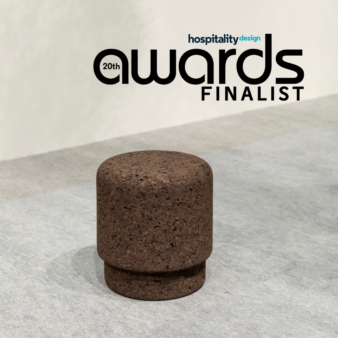 Out of 375 submissions, we’re excited to announce that our Cork Furniture collections Terra &amp; Mario, designed by Alain Gilles, made it to the finalist list in the Sustainable Solutions category of the 20th annual Hospitality Design Awards! 

#HDAwards2024 #corkfurniture #design