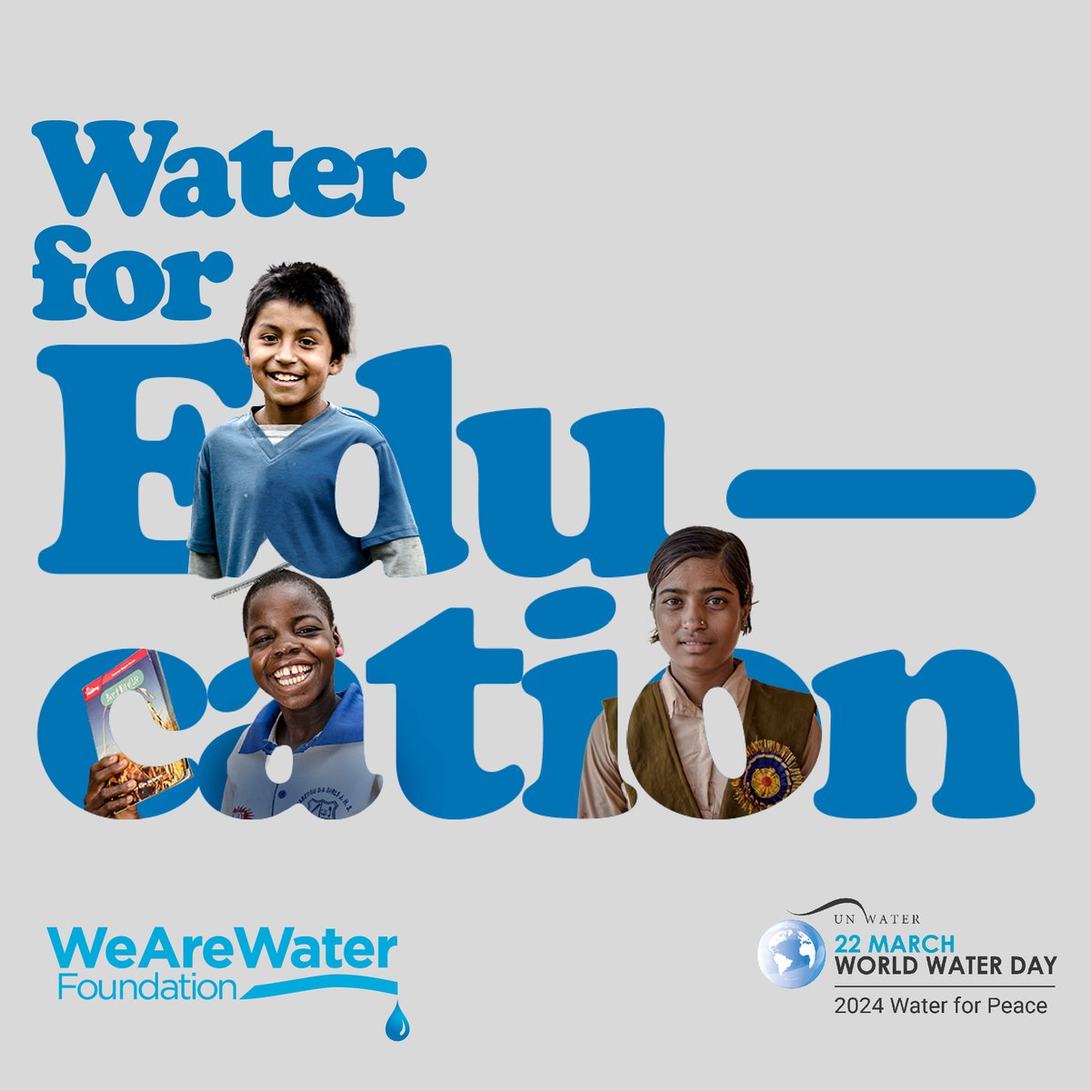 Having access to #water and #sanitation in schools is an important step towards achieving quality education in developing countries. #Water is the foundation of everything 💧💙.