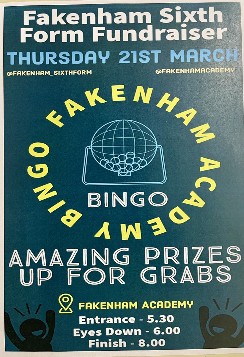 Excited for tonight’s bingo. A book for £2, 3 for £5 and 5 for £7. Lots of prizes to be won, lots of fun to be had! #eyesdown