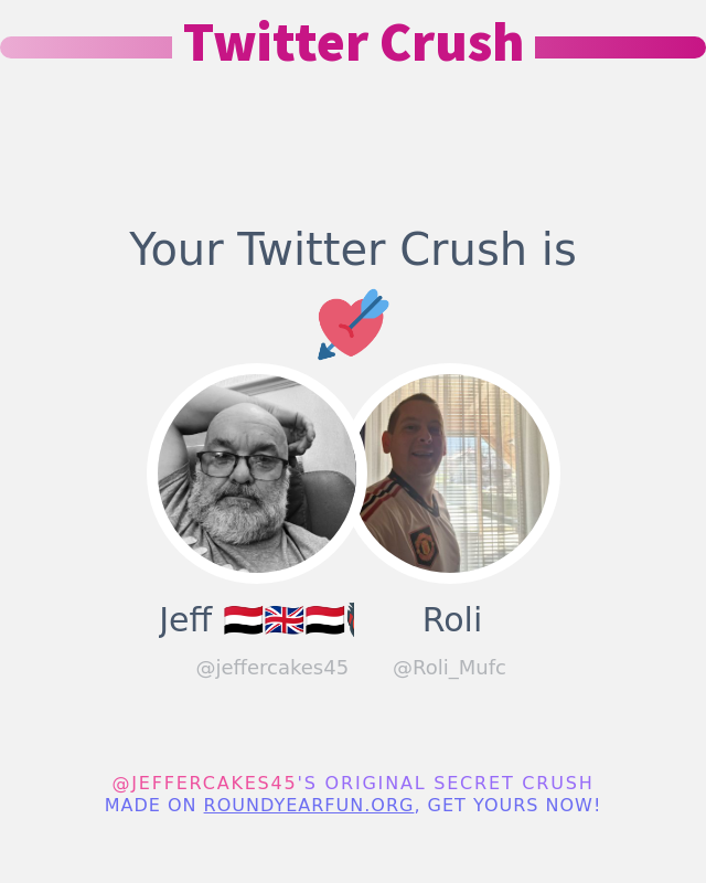 My Twitter Crush is: @Roli_Mufc ➡️ funxgames.me/twittercrush