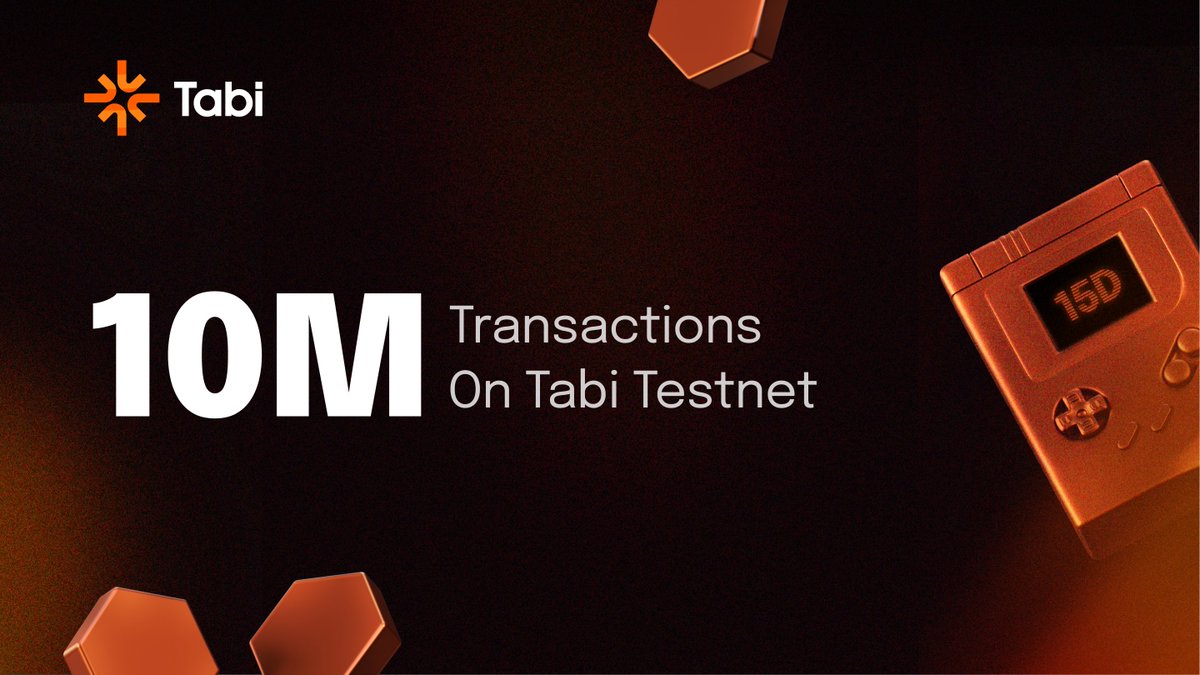Tabichain's tweet image. Tabi Testnet hits 10M+ transactions in 15 days! 

Thanks to everyone for your support. 
Let's keep riding the Tabi wave together! 🌊

#TabiTestnet