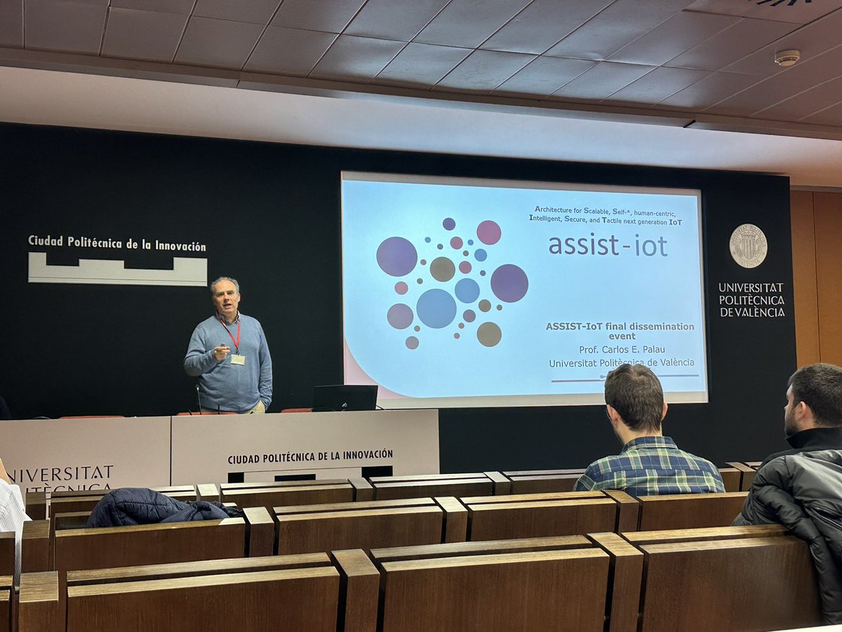 AssistIot's tweet image. #LearnaboutASSISTIoT: The final event of our project has started. Our Project Coordinator and our Technical Manager are giving the introductory presentations. Stay Tuned!
@EU_CloudEdgeIoT @CORDIS_EU @hipeac @UPV