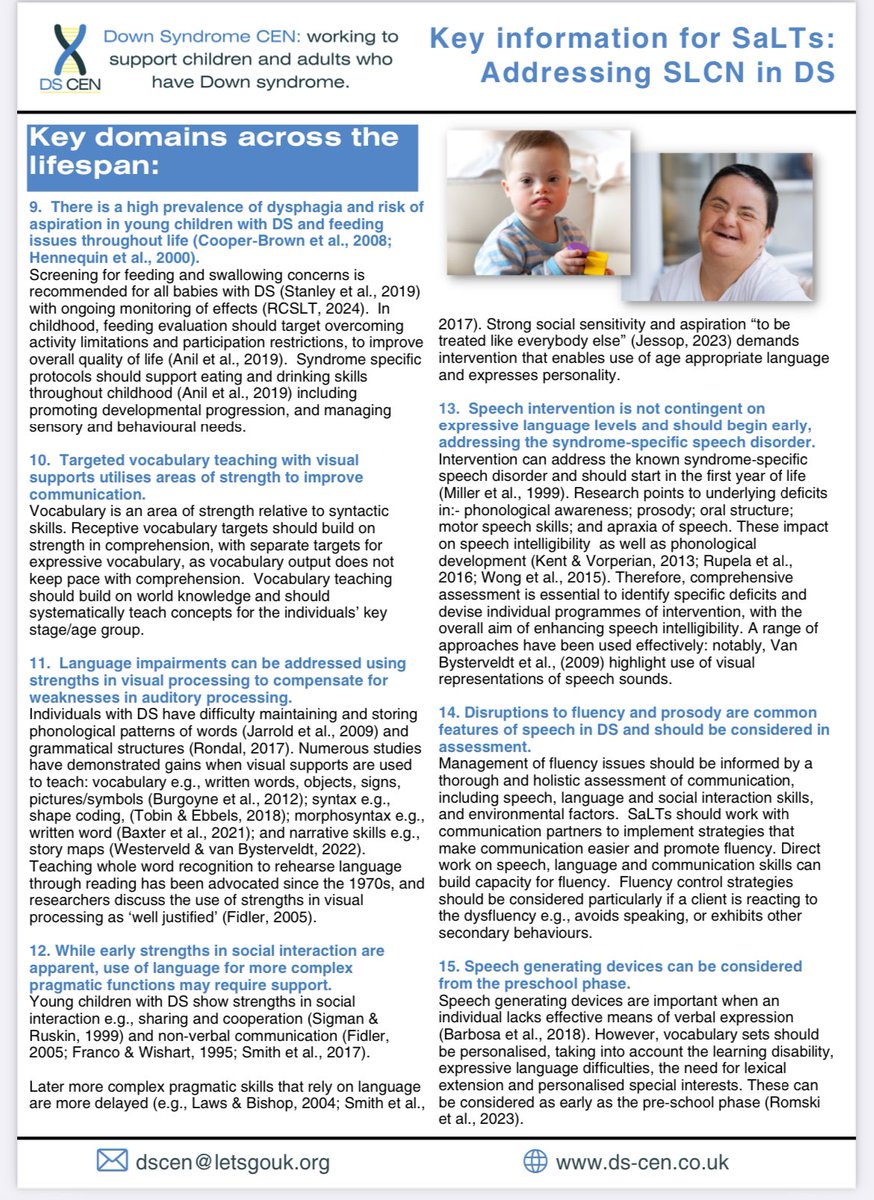 Down Syndrome Clinical Excellence Network (@downsyncen) on Twitter photo <a href="/RCSLT/">RCSLT 💙</a> <a href="/DSAInfo/">Down's Syndrome Association</a> <a href="/DSRF_UK/">DSRF_UK</a> <a href="/PositiveaboutDS/">Down Syndrome UK | Positive About Down Syndrome</a> <a href="/SueBtalk/">Prof Sue Buckley</a> <a href="/NDSPolicyGroup/">National Down Syndrome Policy Group</a> <a href="/Eddie_DSS/">Eddie McConnell</a>
Our new syndrome specific guidance for speech and language therapists! In addition to all the great work therapists do already! ds-cen.co.uk/guidance-docs <a href="/RCSLT/">RCSLT 💙</a> <a href="/DSAInfo/">Down's Syndrome Association</a> <a href="/DSRF_UK/">DSRF_UK</a> <a href="/PositiveaboutDS/">Down Syndrome UK | Positive About Down Syndrome</a> <a href="/SueBtalk/">Prof Sue Buckley</a> <a href="/NDSPolicyGroup/">National Down Syndrome Policy Group</a> <a href="/Eddie_DSS/">Eddie McConnell</a>
Our new syndrome specific guidance for speech and language therapists! In addition to all the great work therapists do already! ds-cen.co.uk/guidance-docs