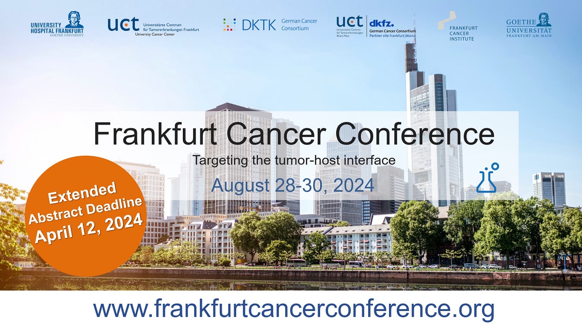 Frankfurt Cancer Institute (@fci_health) on Twitter photo 📌Abstract Deadline extended until April 12, 2024! All scientists in translational #cancer #research are invited to the #FrankfurtCancerConference!
frankfurtcancerconference.org
#cancerresearch #conference #oncology #Frankfurt <a href="/goetheuni/">Goethe-Universität</a> <a href="/DKTK_/">VomLaborInDiePraxis</a> <a href="/UK_Frankfurt/">Universitätsmedizin Frankfurt</a> 📌Abstract Deadline extended until April 12, 2024! All scientists in translational #cancer #research are invited to the #FrankfurtCancerConference!
frankfurtcancerconference.org
#cancerresearch #conference #oncology #Frankfurt <a href="/goetheuni/">Goethe-Universität</a> <a href="/DKTK_/">VomLaborInDiePraxis</a> <a href="/UK_Frankfurt/">Universitätsmedizin Frankfurt</a>