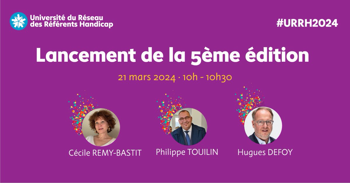 Agefiph_'s tweet photo. Rendez-vous à 10h pour le lancement officiel de la 5ème édition de l'#URRH ! ⏰
2 jours sur le thème "Une place pour chacun dans un monde en mouvement" pour faire avancer l'inclusion du handicap dans le monde du travail ! 
Assistez au lancement en ligne : https://t.co/bdD9wSX2gU https://t.co/eFitmdIvzj