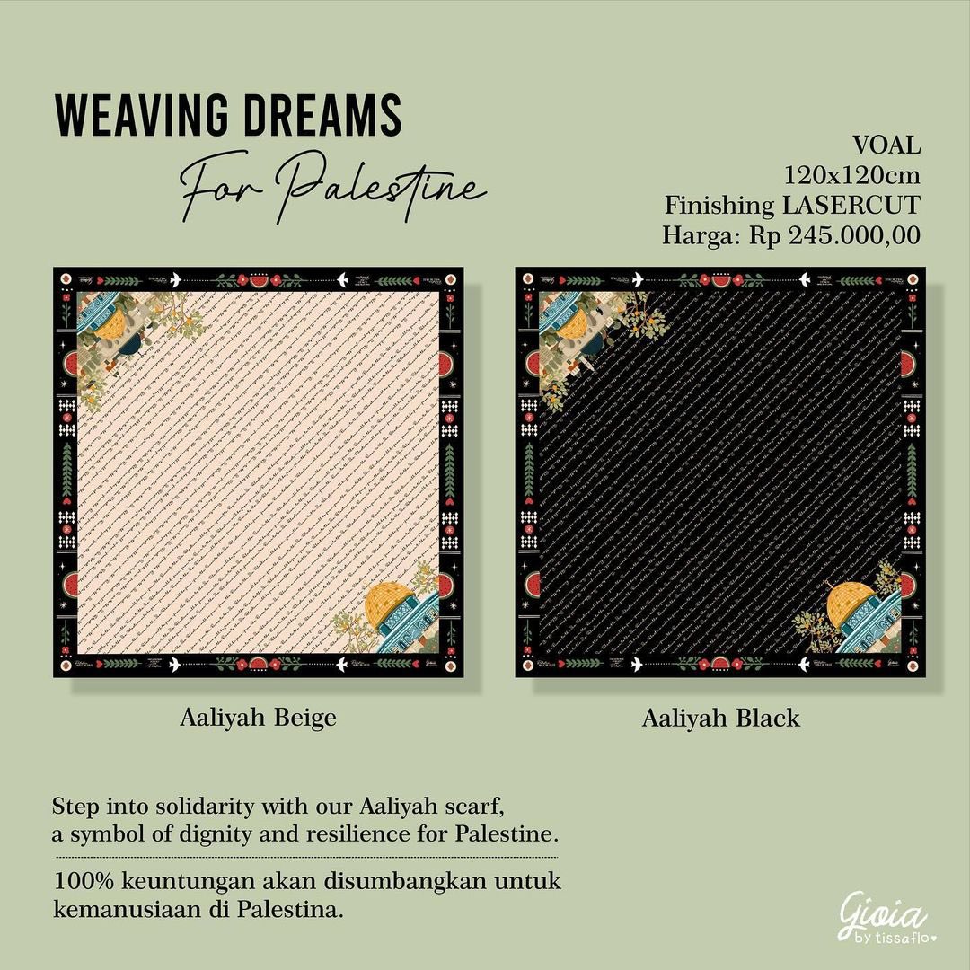 Halo, temen aku Tissaflo (instagram.com/tissaflo?igsh=…) barusan buat illustrated pattern scarf yang 100% keuntungannya didonasiin buat 🇵🇸🤍

pesan di sini: 
🍉 docs.google.com/forms/d/e/1FAI… 

donasi batch 1 sampai tanggal 30 maret 2024

boleh bantu sebarin juga ya! 🙏🏼✨