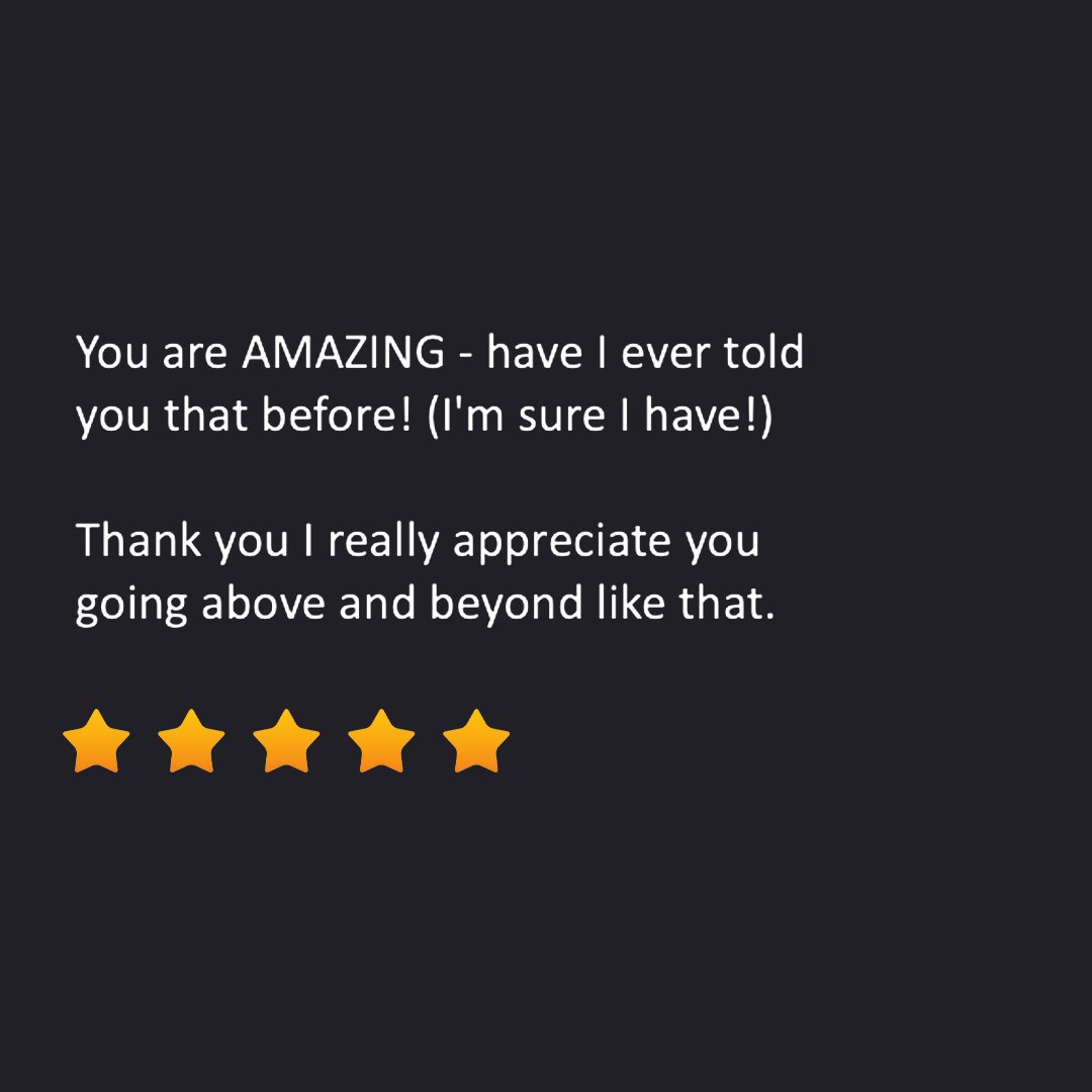 Feeling grateful for amazing feedback: "You are AMAZING...You've saved me a job for sure." Going above and beyond is our standard, and hearing we make tasks seem effortless is why we do what we do. Thanks to our clients for such kind words! 🌟 #ClientLove #AboveAndBeyond