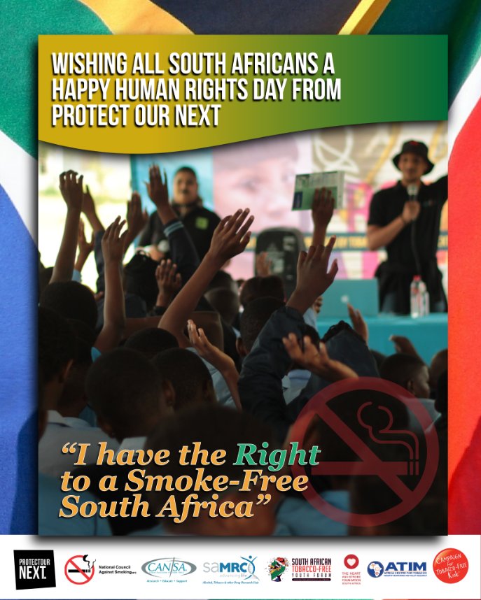 Happy Human Rights Day South Africa, today we honor the journey of tobacco control, where every step forward is a stride towards safeguarding fundamental rights and health equity for all. #HumanRightsDay #TobaccoControl #SwitchOffTobacco