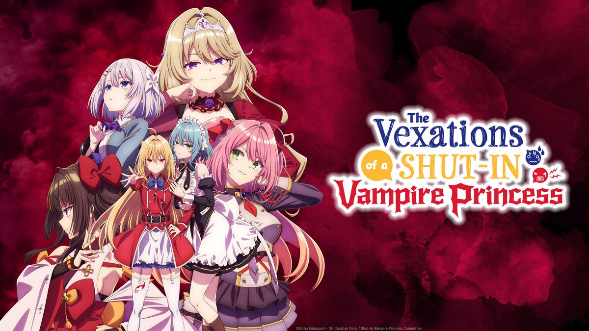 The English Dub for The Vexations of a Shut-in Vampire Princess premieres today, April 15th, streaming on @HIDIVEofficial at 10 a.m. Pacific Time. Link - bit.ly/TVofSiVPHD