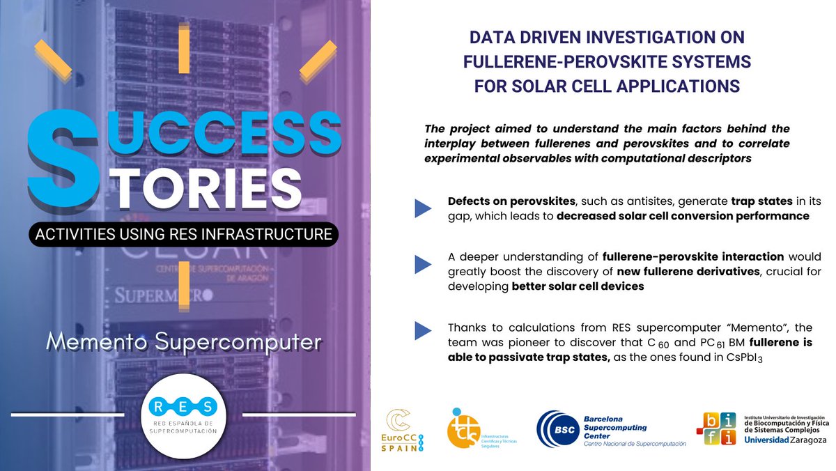 RES (@res_hpc) on Twitter photo đĄA new week, a new RES Success Story we are thrilled to share!đĄ
đ"Data Driven Investigation on Fullerene-Perovskite systems for solar cell applications" led by <a href="/miquelsola/">Miquel SolĂ </a> from <a href="/IQCCUdG/">IQCC UdG</a>
#Memento <a href="/bifi_unizar/">BIFI Instituto - Unizar</a> <a href="/unizar/">Universidad Zaragoza</a>
#REStories #ICTSNews #chemistry <a href="/EuroCC_SpainRES/">EuroCC_SpainRES</a> đĄA new week, a new RES Success Story we are thrilled to share!đĄ
đ"Data Driven Investigation on Fullerene-Perovskite systems for solar cell applications" led by <a href="/miquelsola/">Miquel SolĂ </a> from <a href="/IQCCUdG/">IQCC UdG</a>
#Memento <a href="/bifi_unizar/">BIFI Instituto - Unizar</a> <a href="/unizar/">Universidad Zaragoza</a>
#REStories #ICTSNews #chemistry <a href="/EuroCC_SpainRES/">EuroCC_SpainRES</a>
