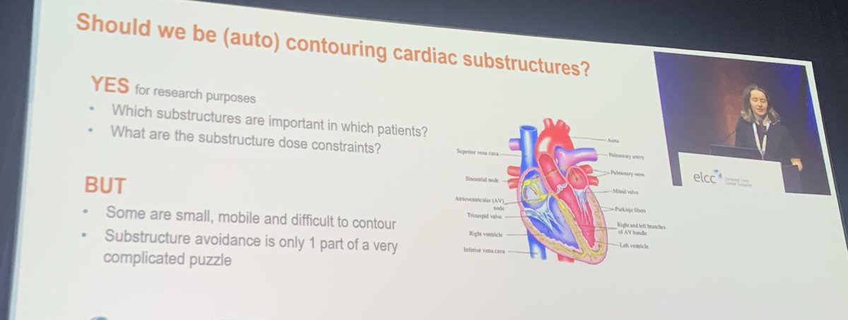 Fantastic talk by ⁦⁦@KathrynBanfill⁩ on cardiac substructure highlighting our pragmatic and inclusive #RAPID-RT study reducing RT dose to the base of the heart #ELCC24 ⁦@TheChristieNHS⁩ ⁦@MCRCnews⁩