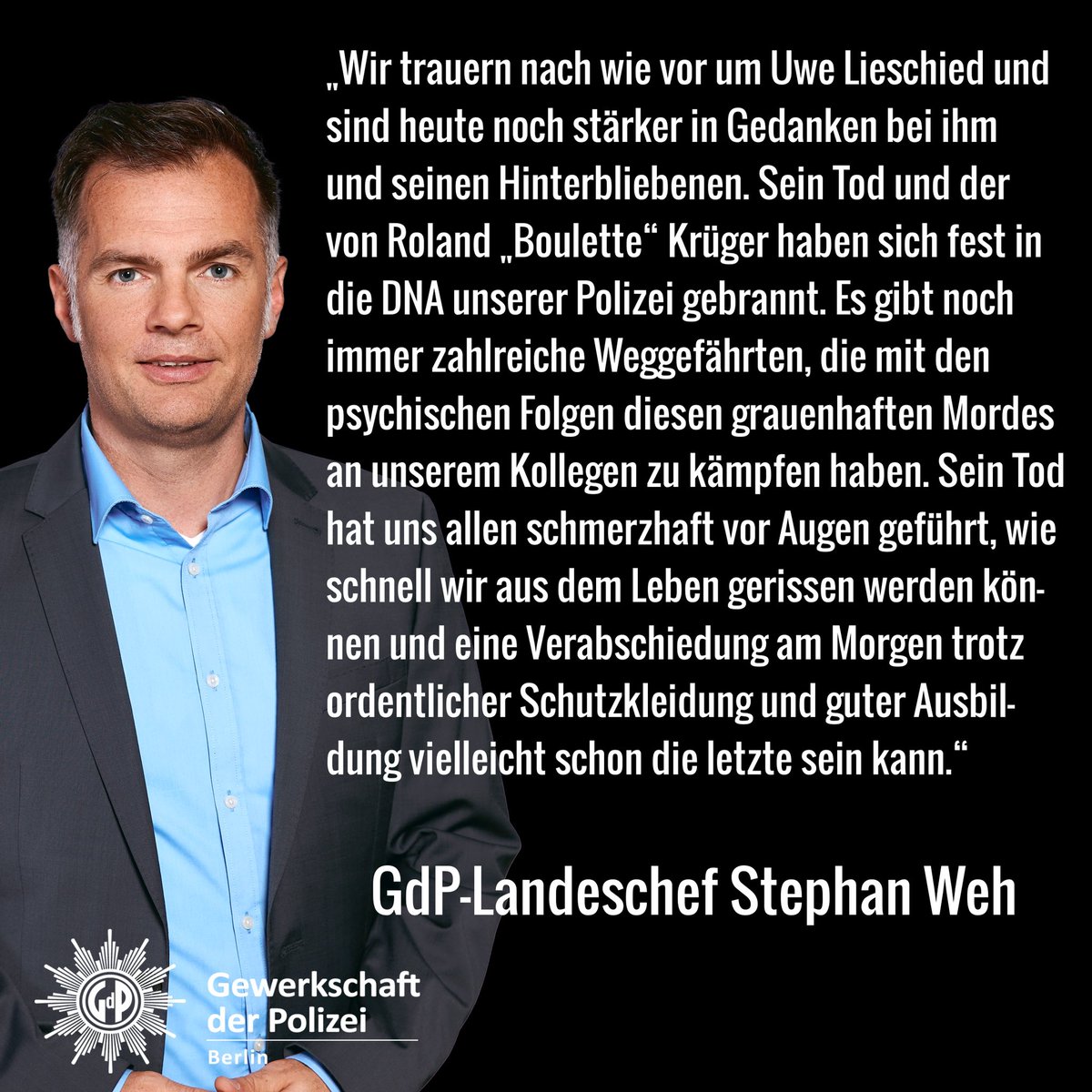 Heute vor 18 Jahren wurde unser Kollege Uwe Lieschied aus dem Leben gerissen - Wir werden ihn nie vergessen